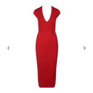 Balmain cut out knitted midi dress